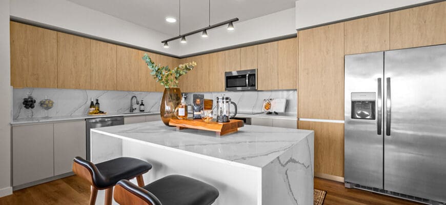 kitchen with luxury amenities and perks