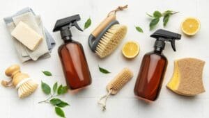 Natural,Cleaning,Products,And,Tools,Promoting,A,Sustainable,Lifestyle,With