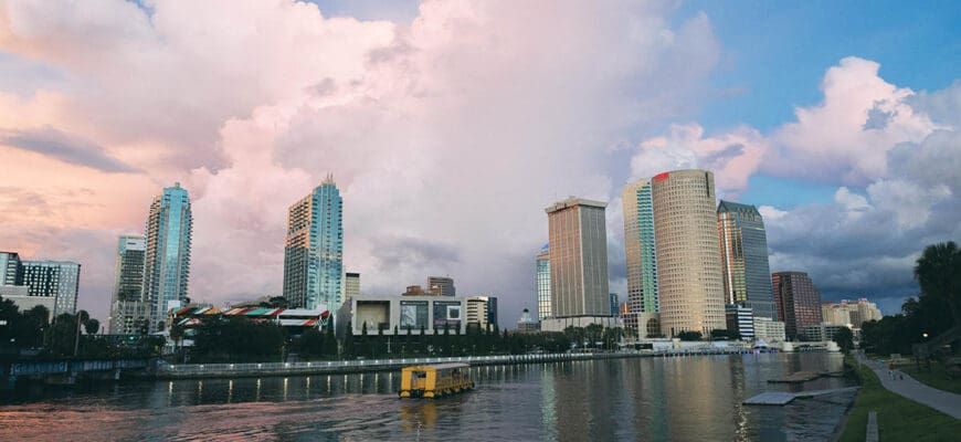 View of the Tampa Bay with surrounding city views